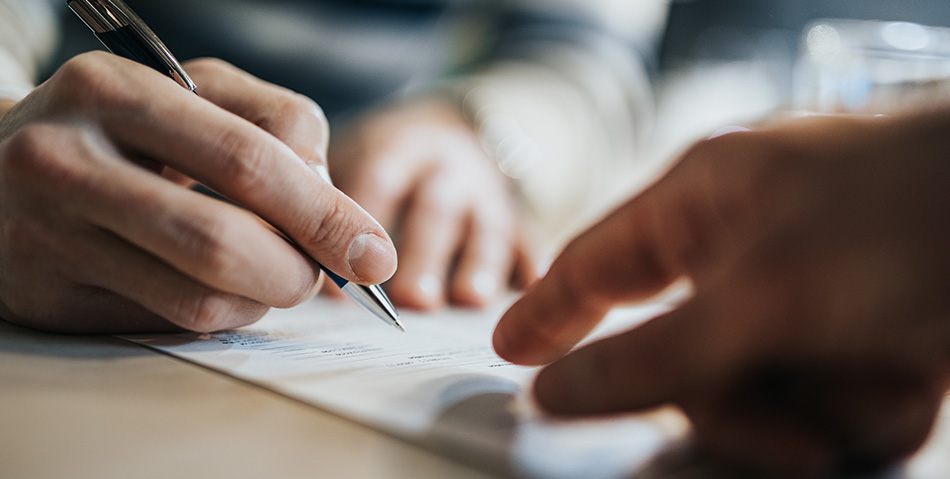 Mortgage agreement signing